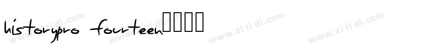 HistoryPro Fourteen字体转换